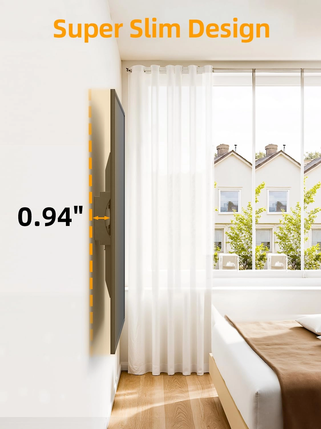 Fixed Low Profile TV Wall Mount - up to 99Lbs 24-65 inch