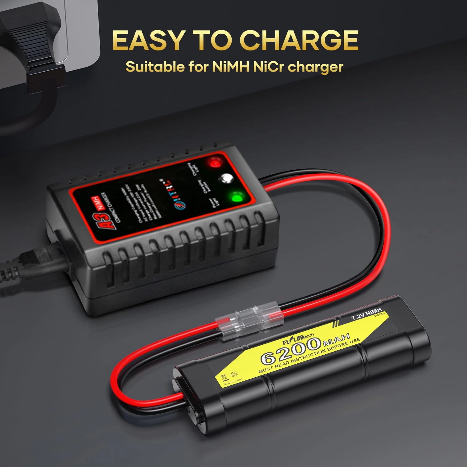 RC Battery - 7.2V 6200mAh NiMH Pack