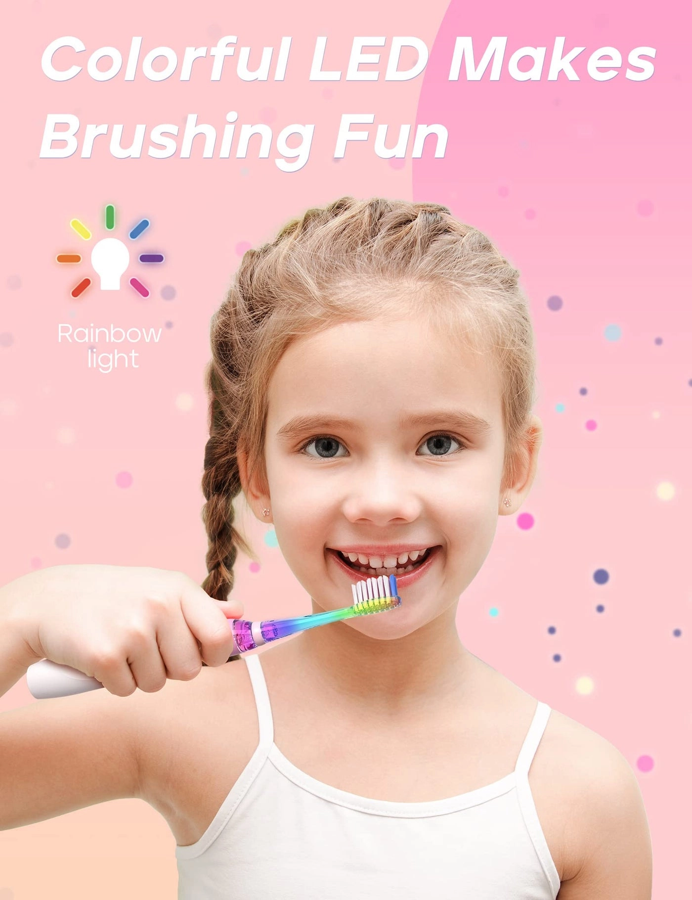 Toddler Electric Toothbrushes - 4 Brush Heads Smart Timer Suction Base