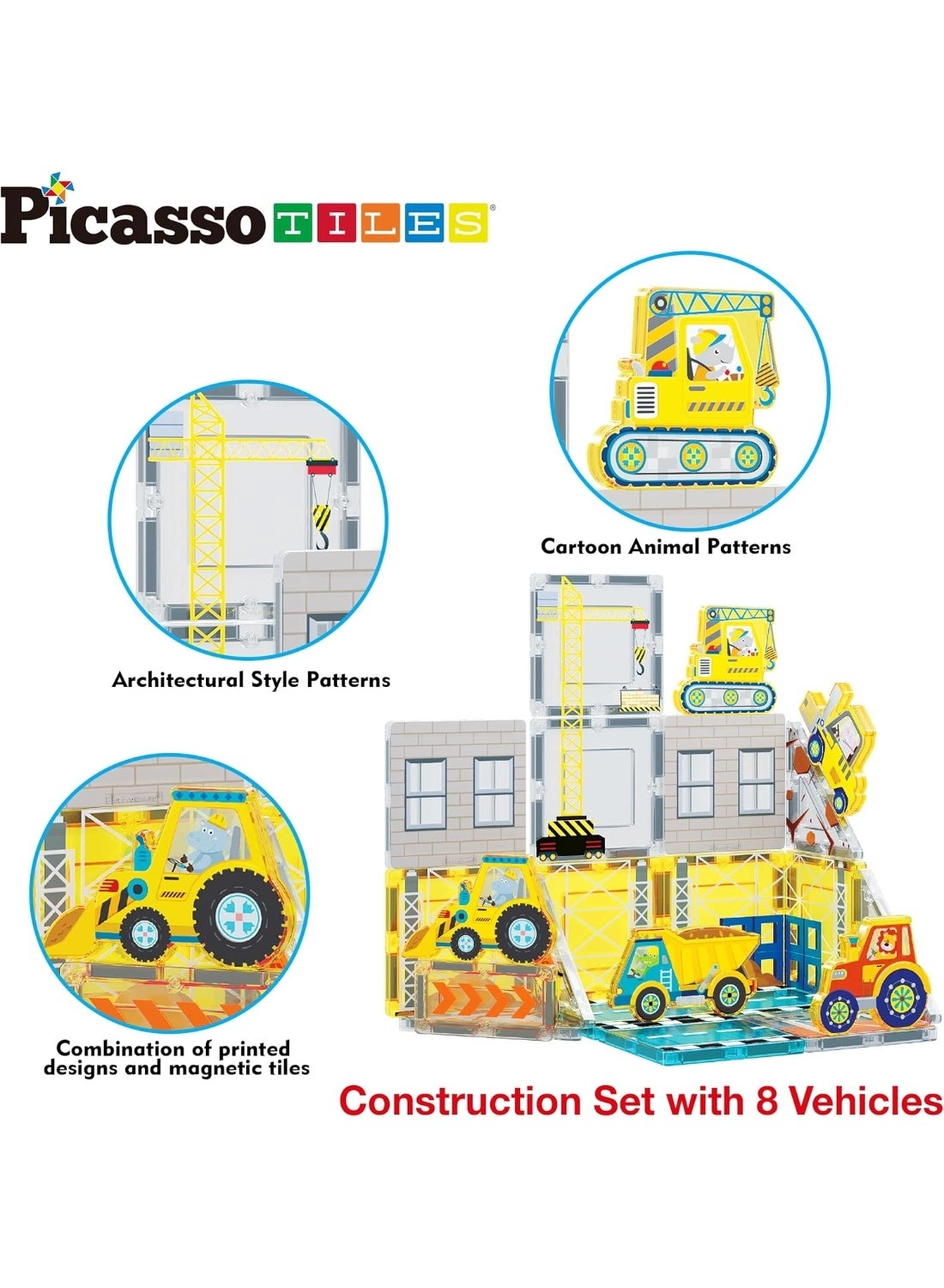 Magnet Tile Building Blocks - Construction 26 pcs