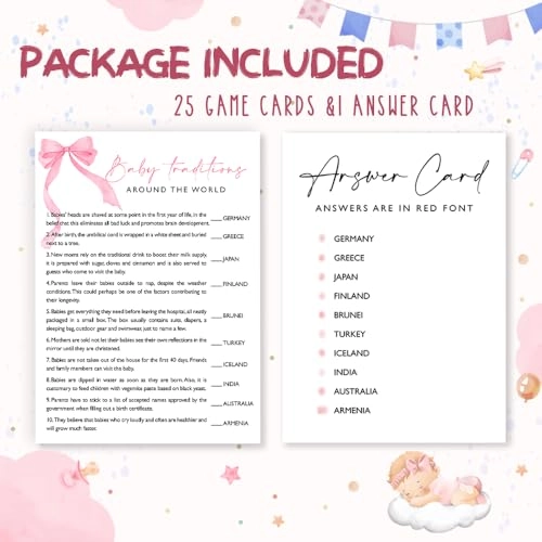 Baby Traditions Around The World Baby Shower Games - Adult 25