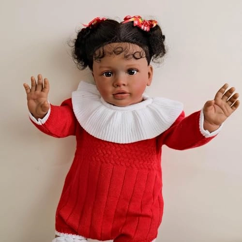 Pippa Reborn Baby Doll - 26 inch Cotton Vinyl Hand-rooted Curly Hair Ages 3+