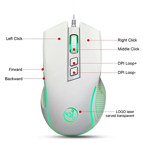 A867 RGB Backlit Optical Gaming Mouse - Wired