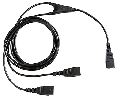 VoiceJoy Quick Disconnect Y Training Cord for Jabra GN QD Headsets - Plug-n-Play