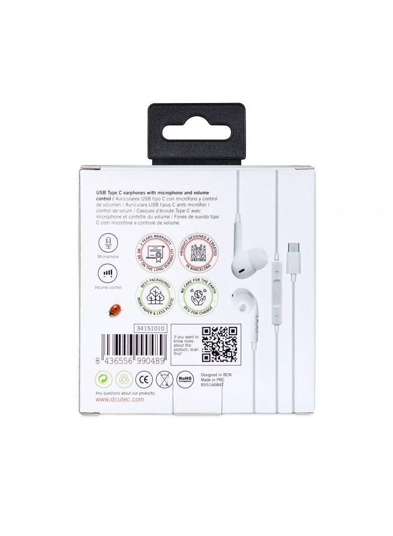 USB TYPE C Earphones Wired Earphone