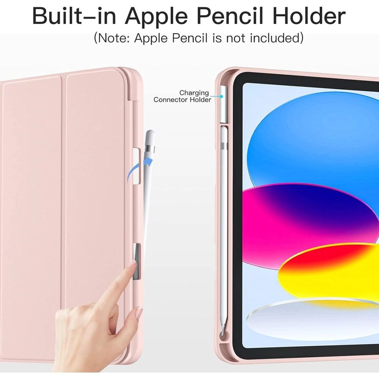Trifold Stand Case with Pencil Holder for iPad 10.9-inch (10th Gen)
