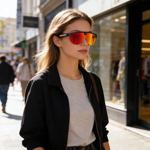 AI Smart Cycling Glasses - Orange HD