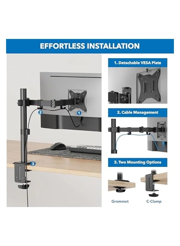 Single Monitor Desk Mount - 1 32 Inch