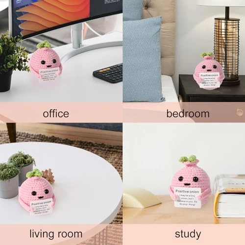 Onion 7 cm Crochet - Pink Emotional Support