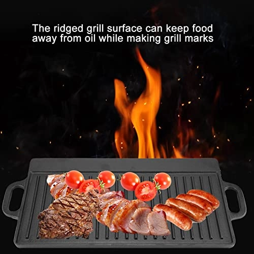 Cast Iron Griddle Pan - 19.9*9.3*0.6in Pre-seasoned