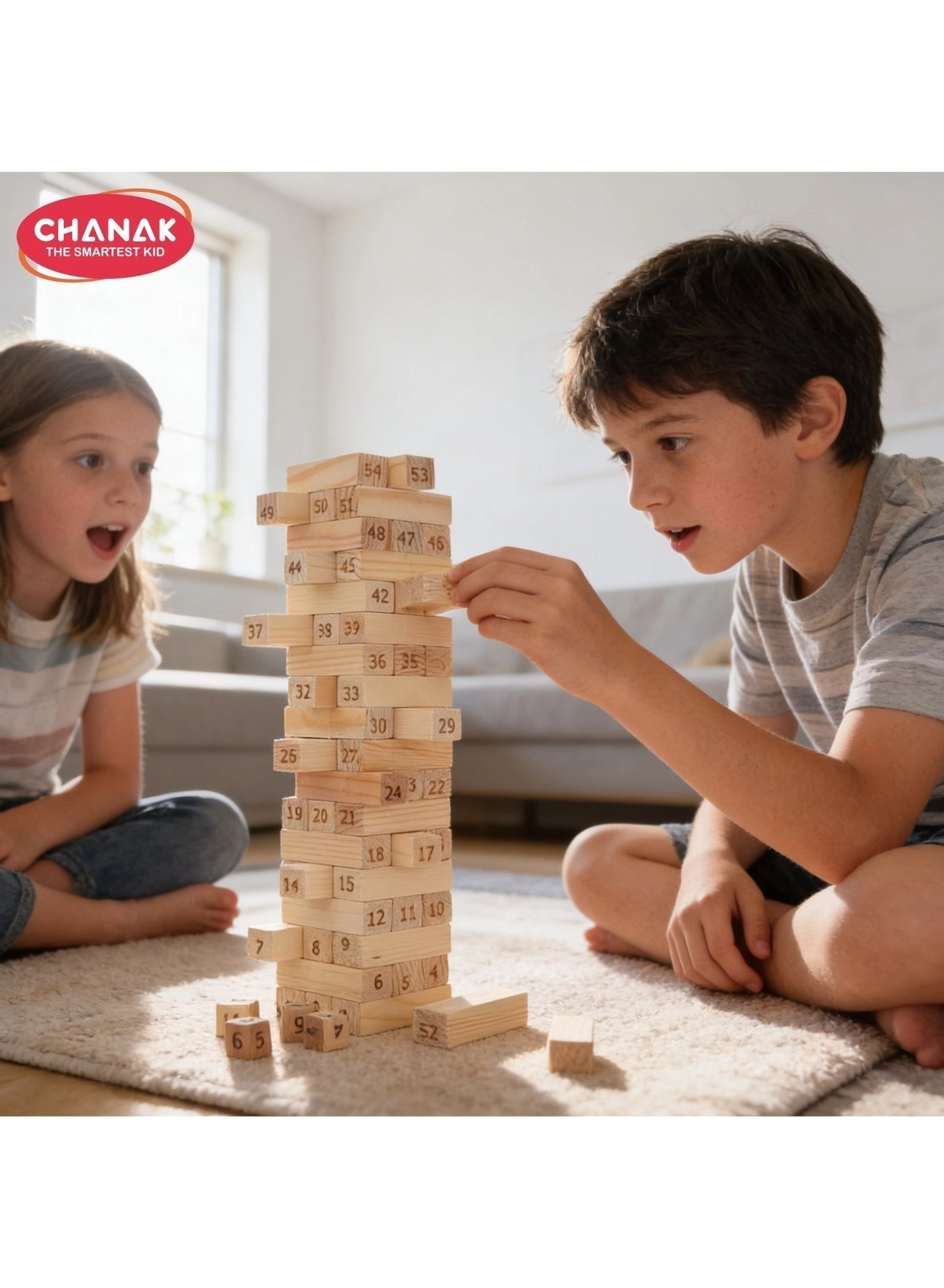 Tumbling Tower Wooden Puzzle - 54 pcs