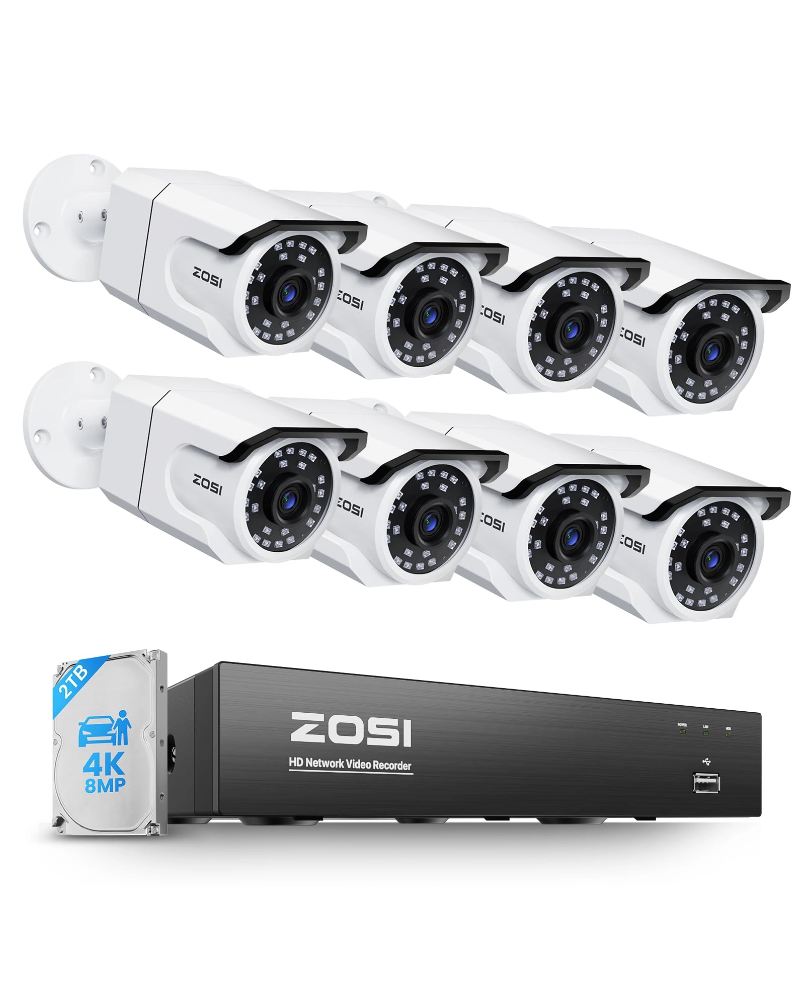PoE Security Camera System - 8 channels