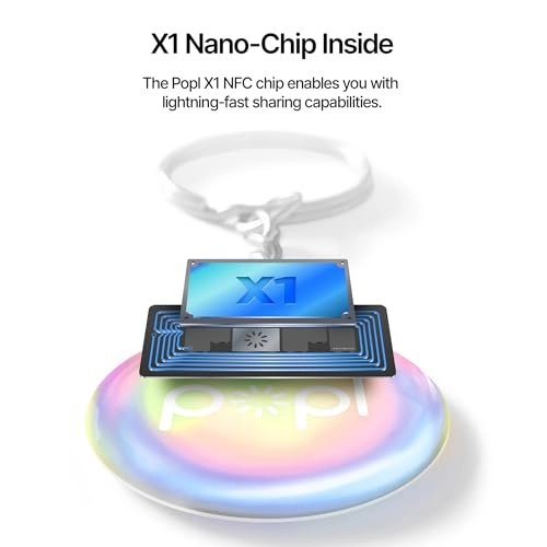 Keychain - Digital Business Card Smart NFC Tag Prism QR