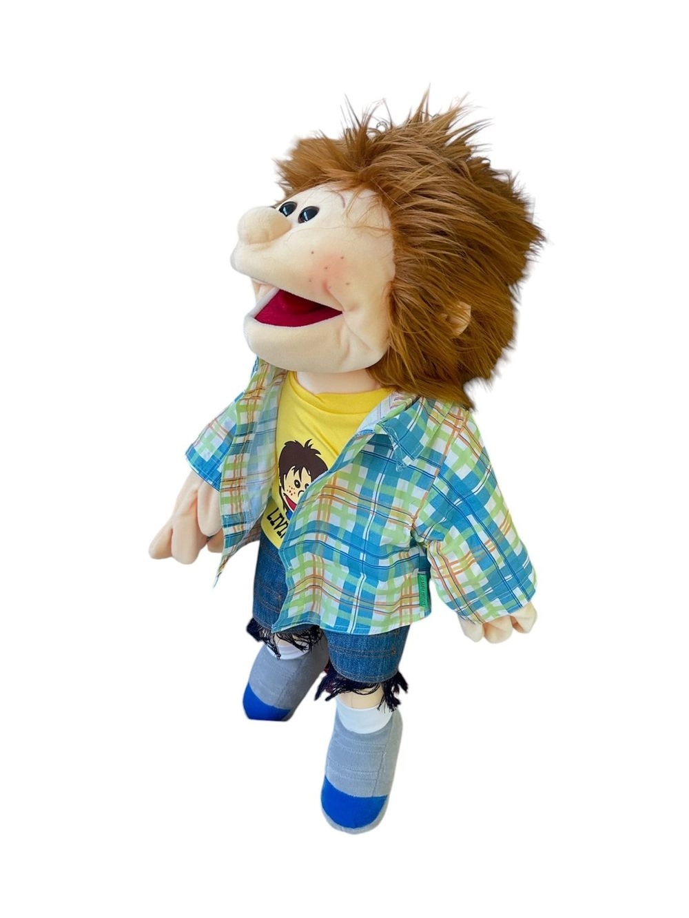 Fabian Puppet Boy - 65cm With T-Shirt And Silver Trainers