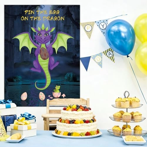 Dragon party poster pin game - 15 years and up