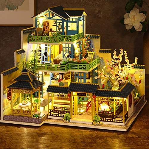 3D Wooden Assembly Dollhouse - Paper Wood P013-zy