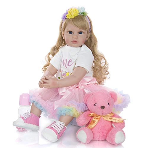 Reborn Baby Doll - 24" Vinyl Long Hair Ages 3+ Gift Box Set