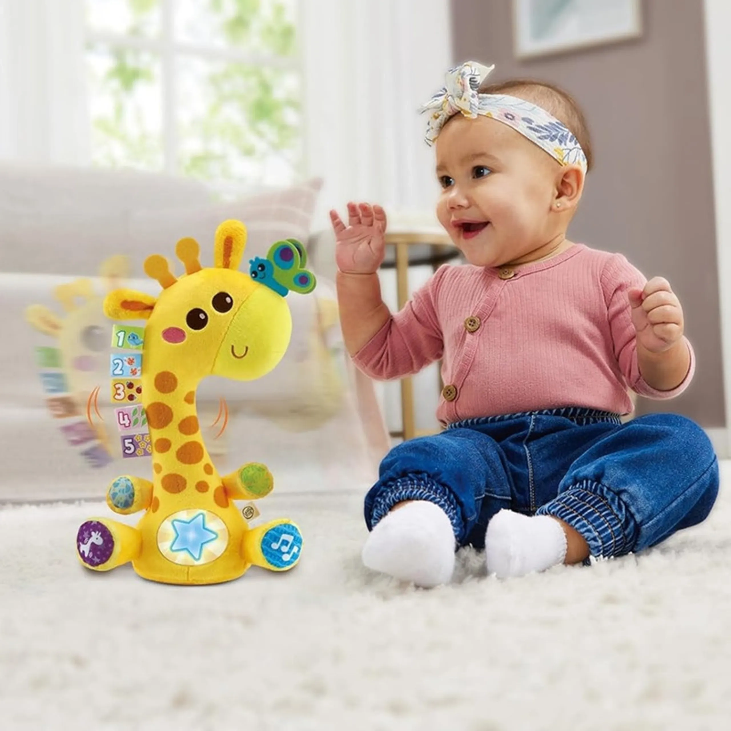 Dancing Colours Giraffe Musical Toy - 12 months+