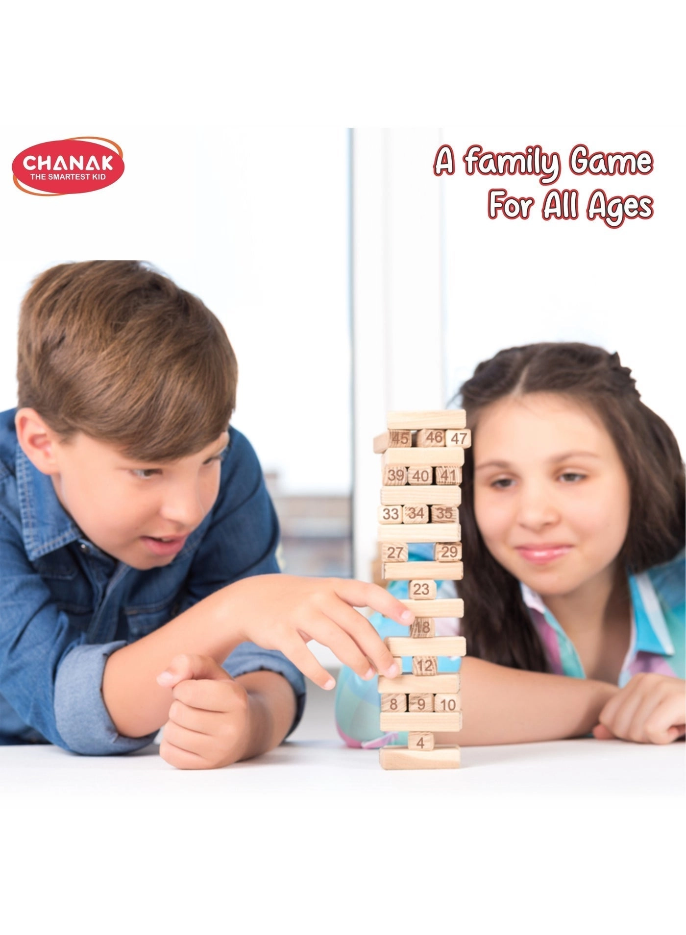 Tumbling Tower Wooden Puzzle - 54 pcs
