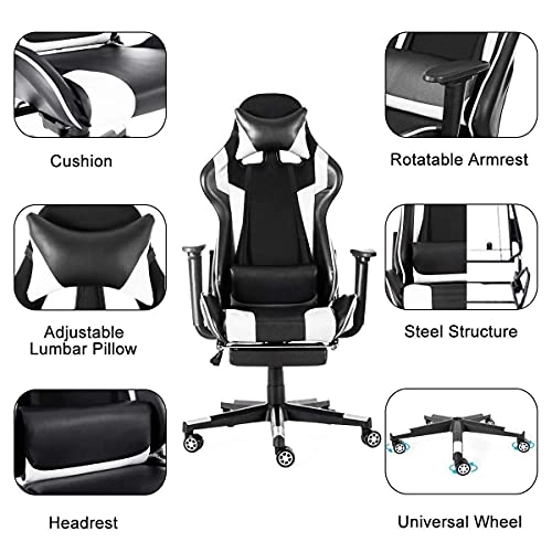 Desk Chair - PU Leather Brown High Back