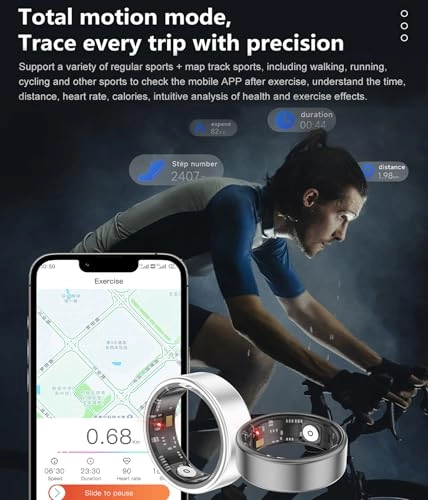 Smart Ring - Heart rate monitor Blood oxygen saturation Sleep Monitoring