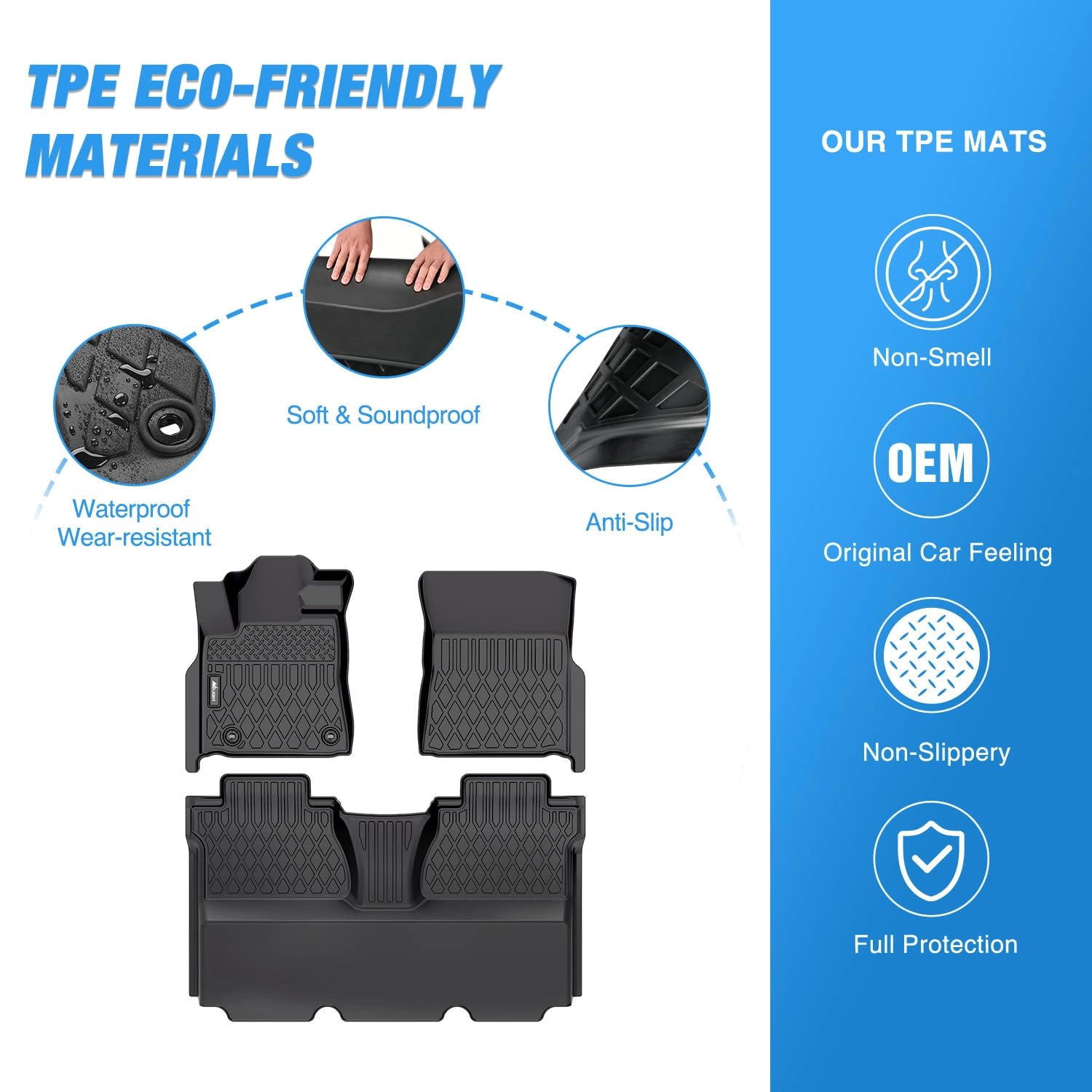 TPE Floor Mats - Toyota Tundra CrewMax Cab 2014-2021