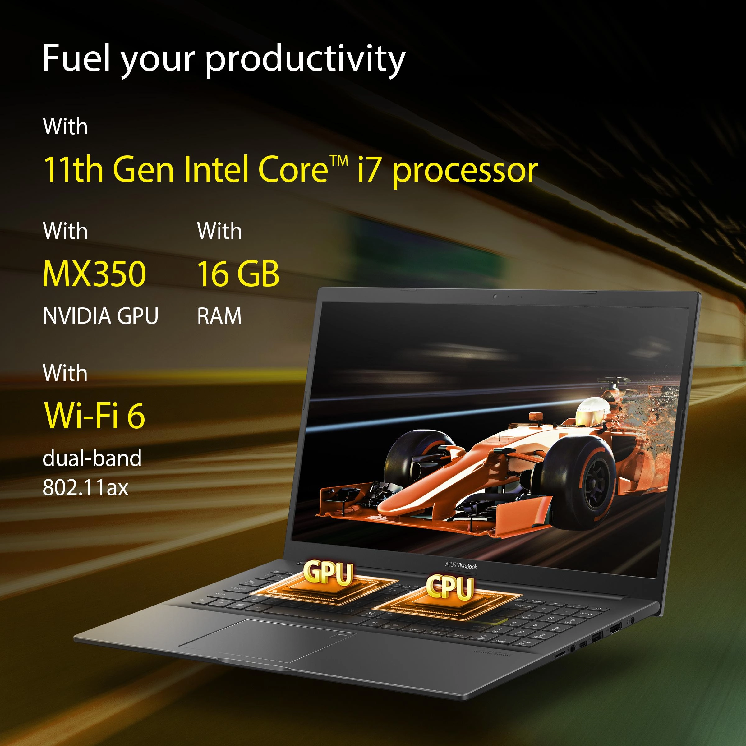 Vivobook 15 OLED K513EQ-OLED107T - 15.6'' Core i7-1165G7 16GB DDR4 1TB SSD