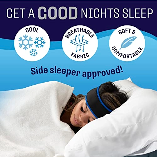 Sleep Headphones - Lycra Blue + Travel Bag