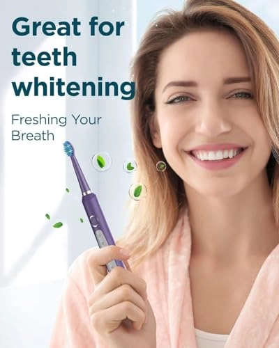 Electric Toothbrush - 8 Brush Heads 5 Modes 2 Minute Timer