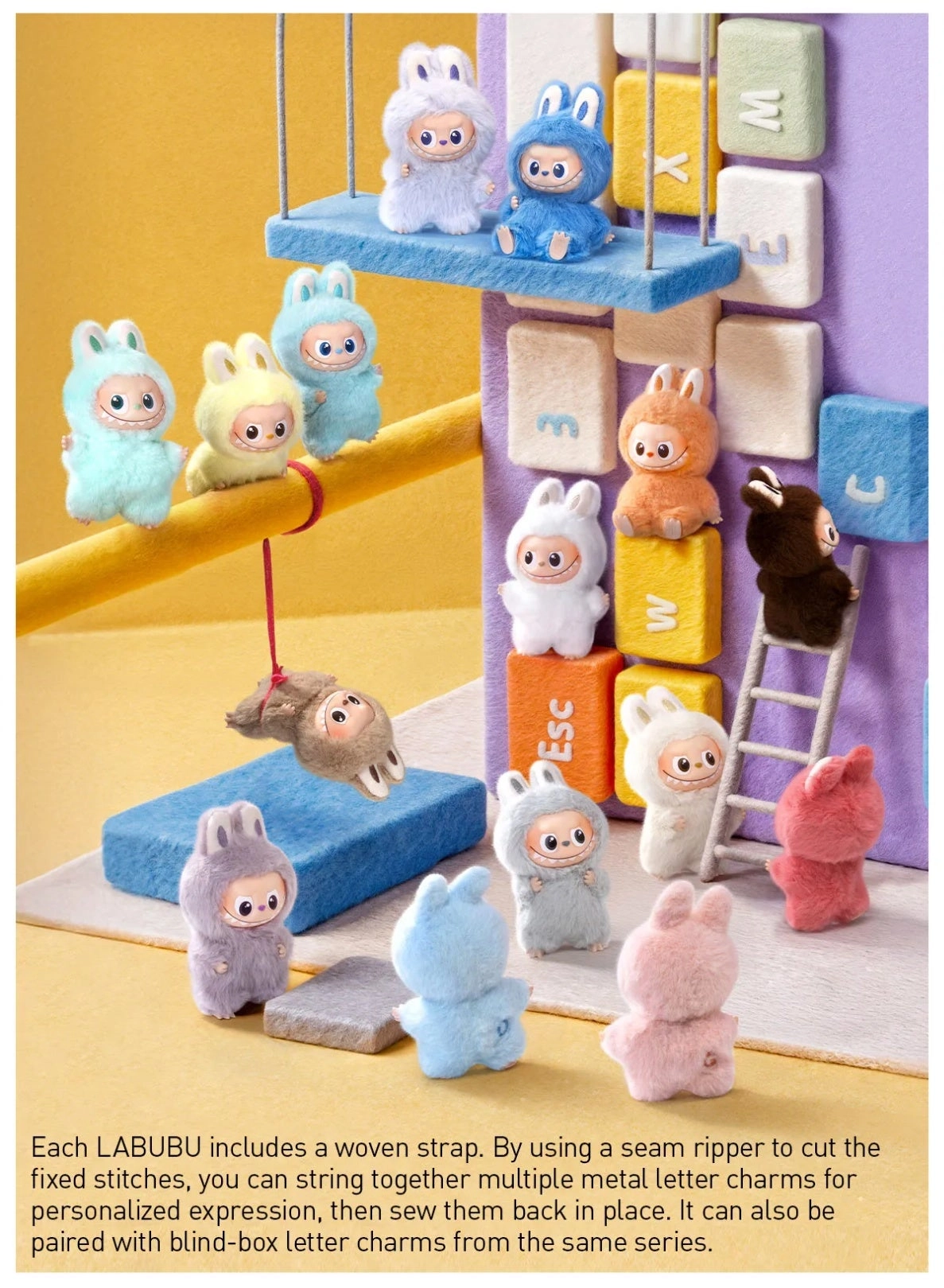 Labubu - The Monsters Pin For Love Vinyl Plush Pendant