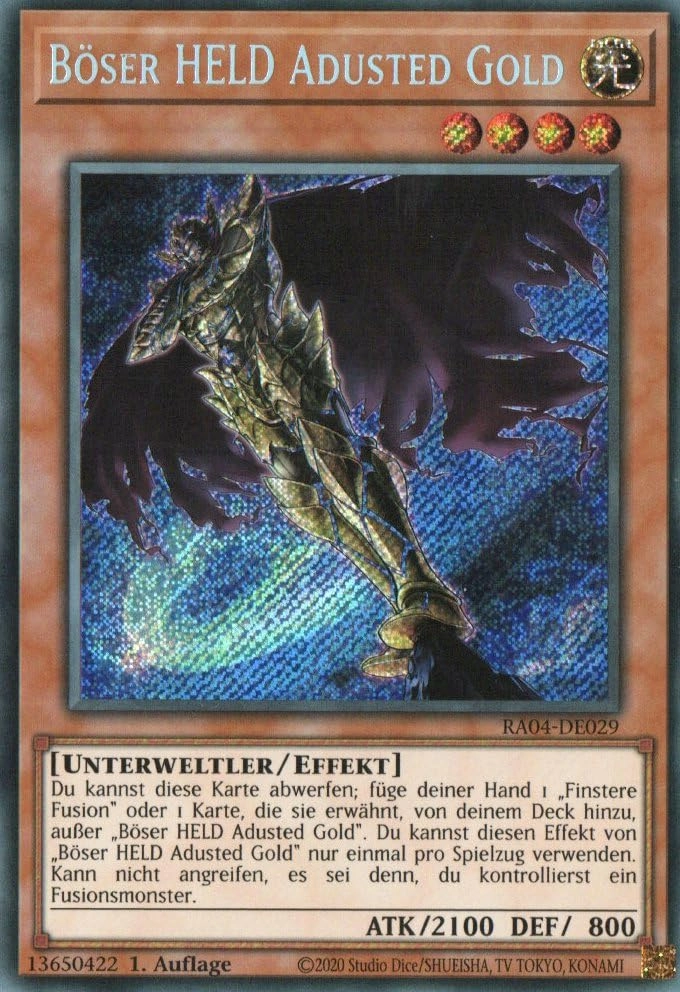 MZTCG Yugioh Evil Hero Adusted Gold RA04-DE029 - German