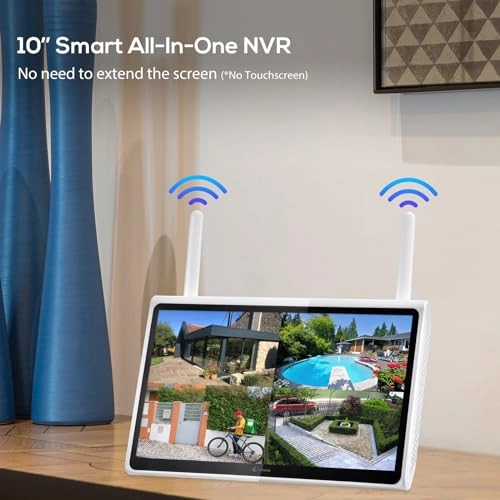 PTZ Security Camera - 2K 4pcs + 10CH NVR - 10'' HD Monitor