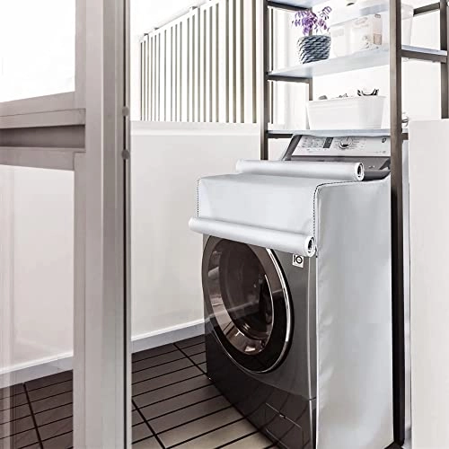 Washer and Dryer Cover - Black Waterproof Polyester