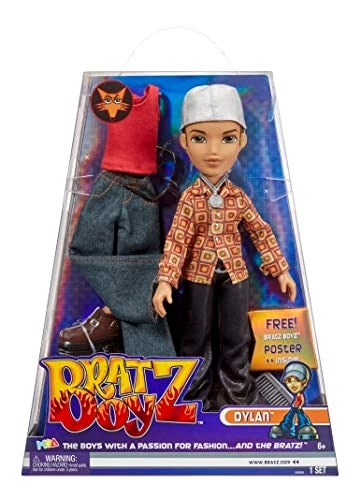 Bratz DYLAN Original Fashion Boy Doll - Two outfits Holographic packaging Ages 4+