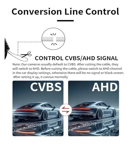AHD Car Brake Light Rear View Reverse Camera - Night Vision Wire AHD