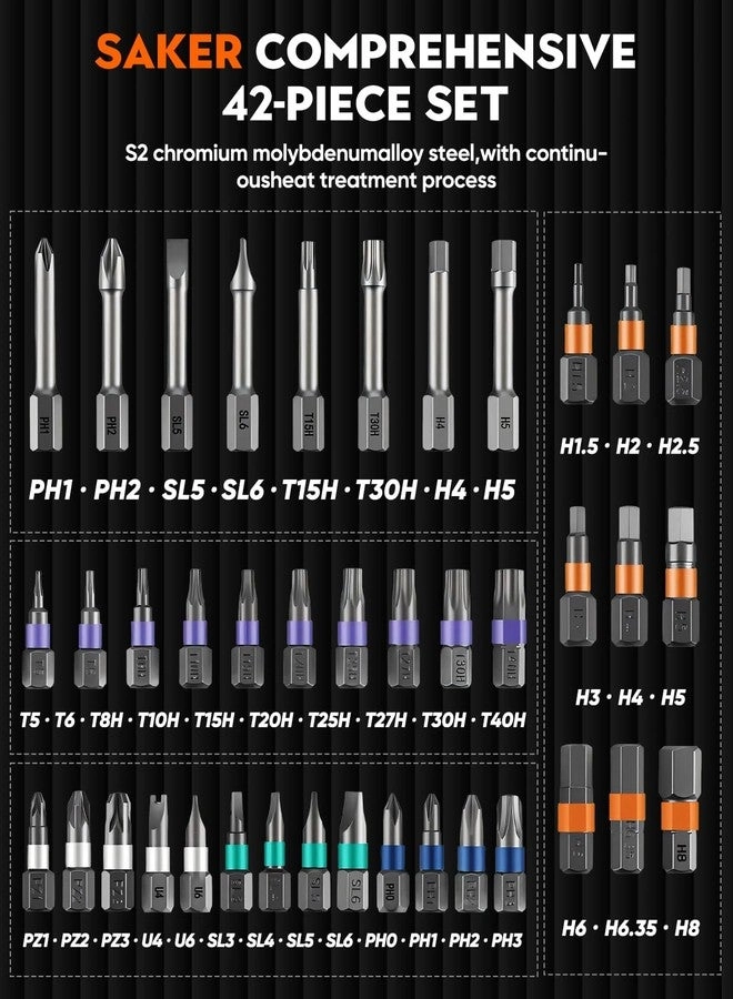 Magnetic Multi-Bit Screwdriver Set (42 Pcs)
