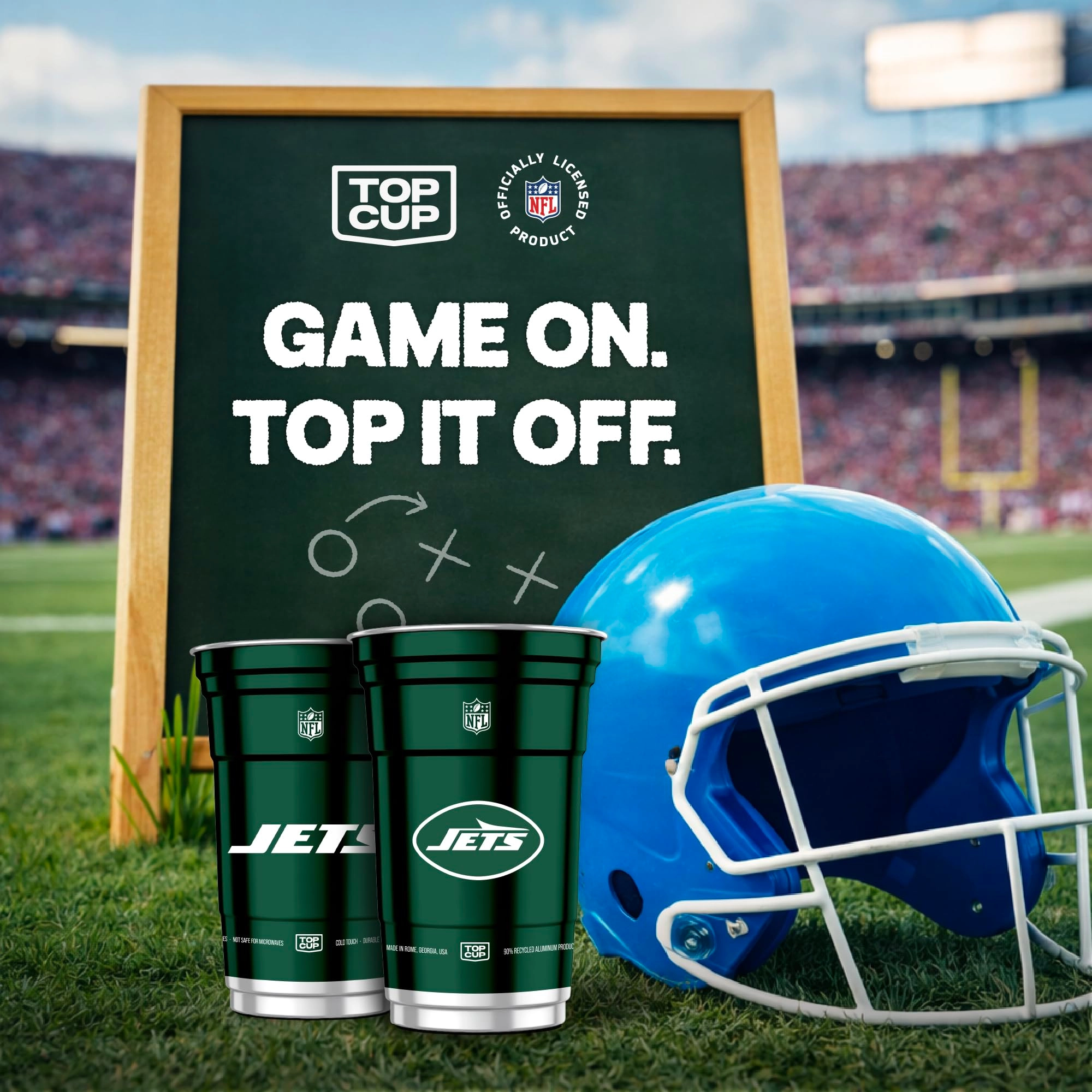 New York Jets Aluminum Cup - 20 pcs - Officially Licensed