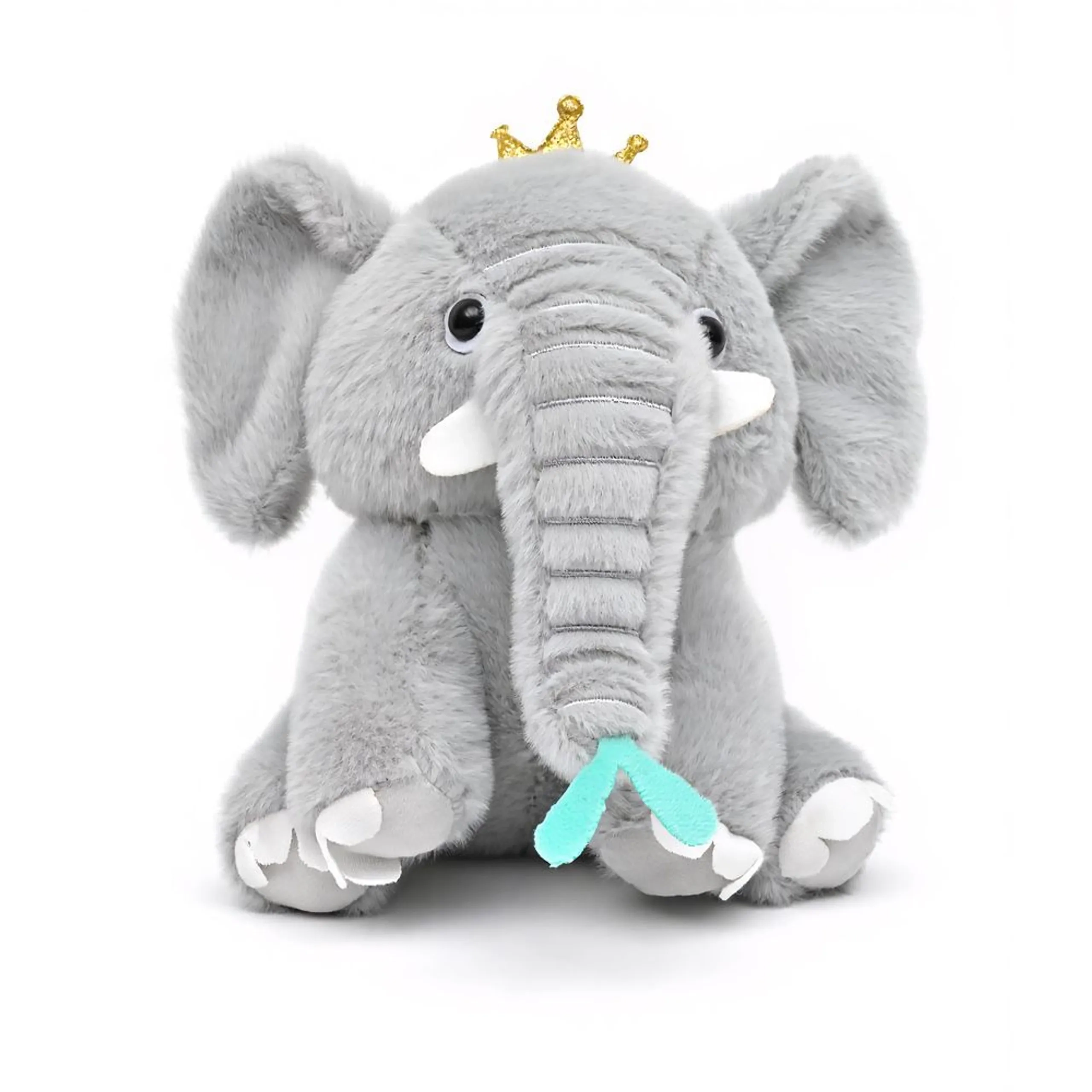 Toto Toys Elephant Plush Soft Toy - 22 cm Grey