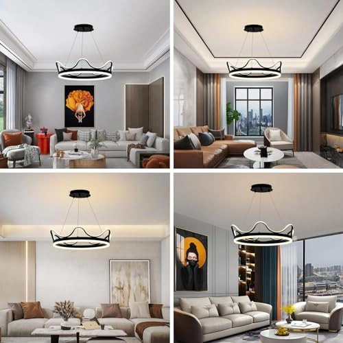 Crown LED Chandelier - 3000K–4000K–6000K Dimmable