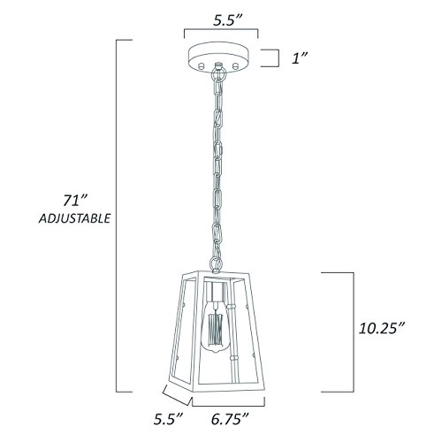 Serendipity Mini Pendant Light - 60"H fully adjustable chain length.