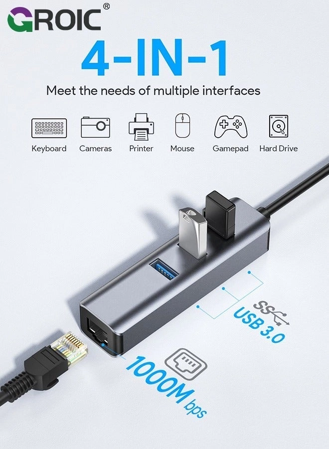 USB C Ethernet Adapter - Gigabit 3 USB 3.0