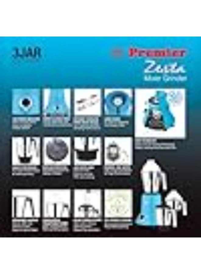 Zesta DX Mixer Grinder - 0.5 L ,1 L & 1.5 L 750W