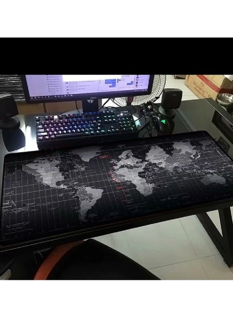 World Map Cloth Gaming Mouse Pad - 60x30 cm