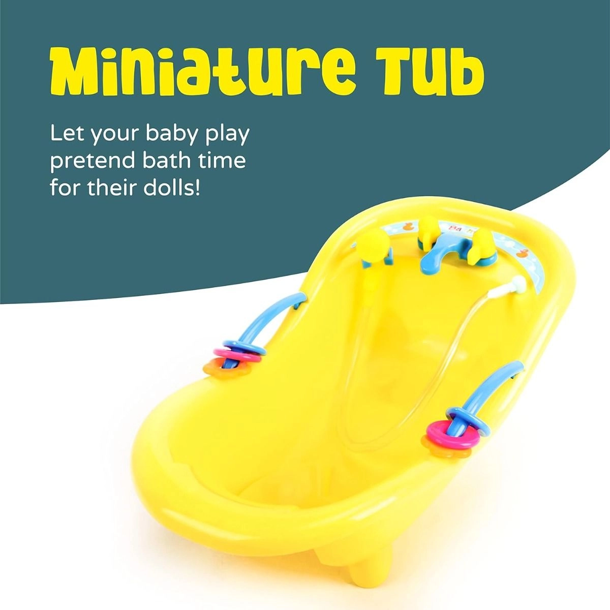 Mini Bath Tub Toy - Yellow 5 Pieces