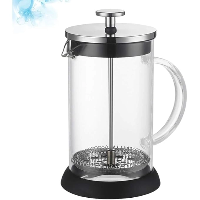 French Press - Borosilicate Glass Stainless Steel Filter