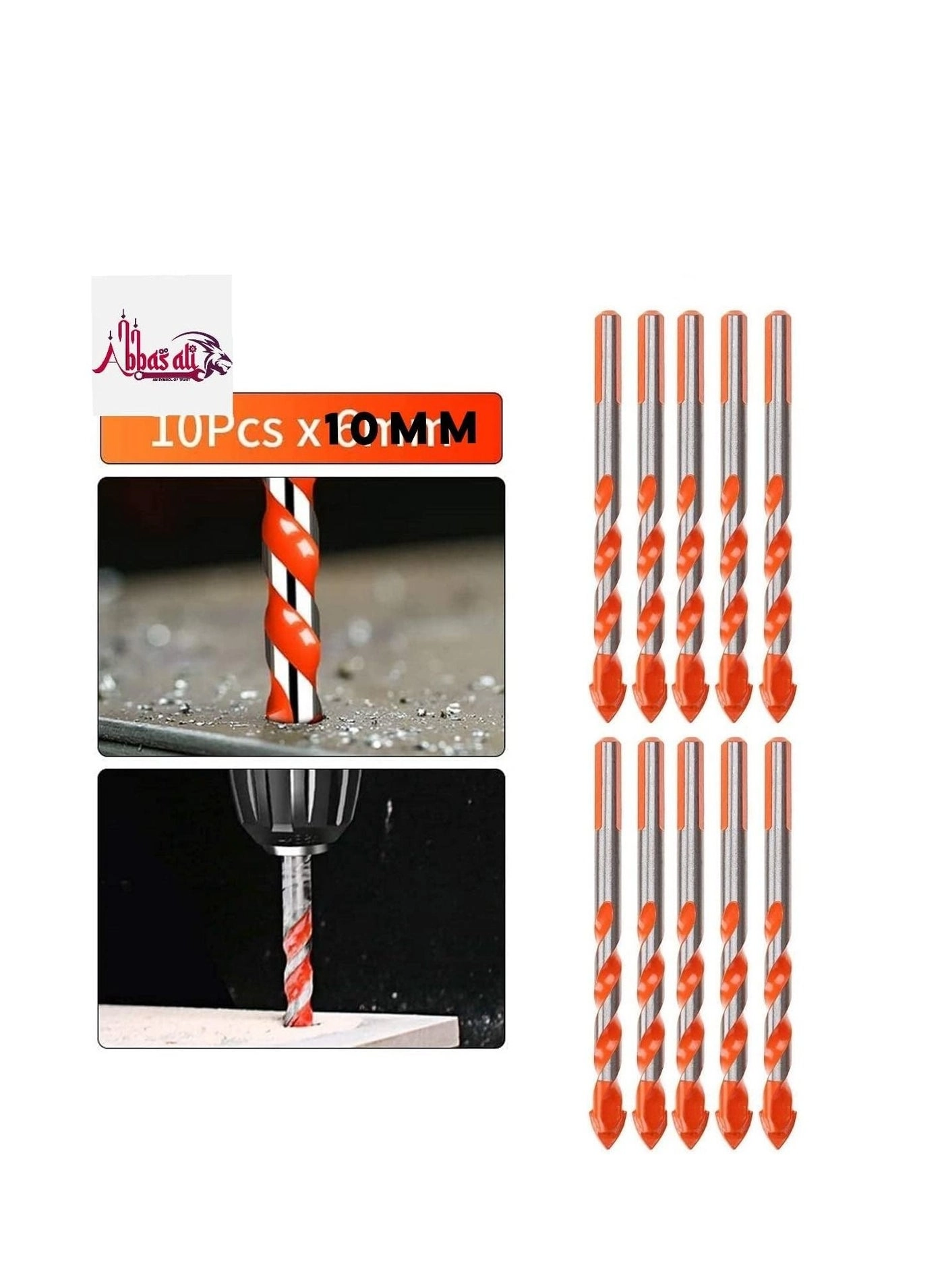 Drill Bit - Ceramic Tile 10Pcs 8mm