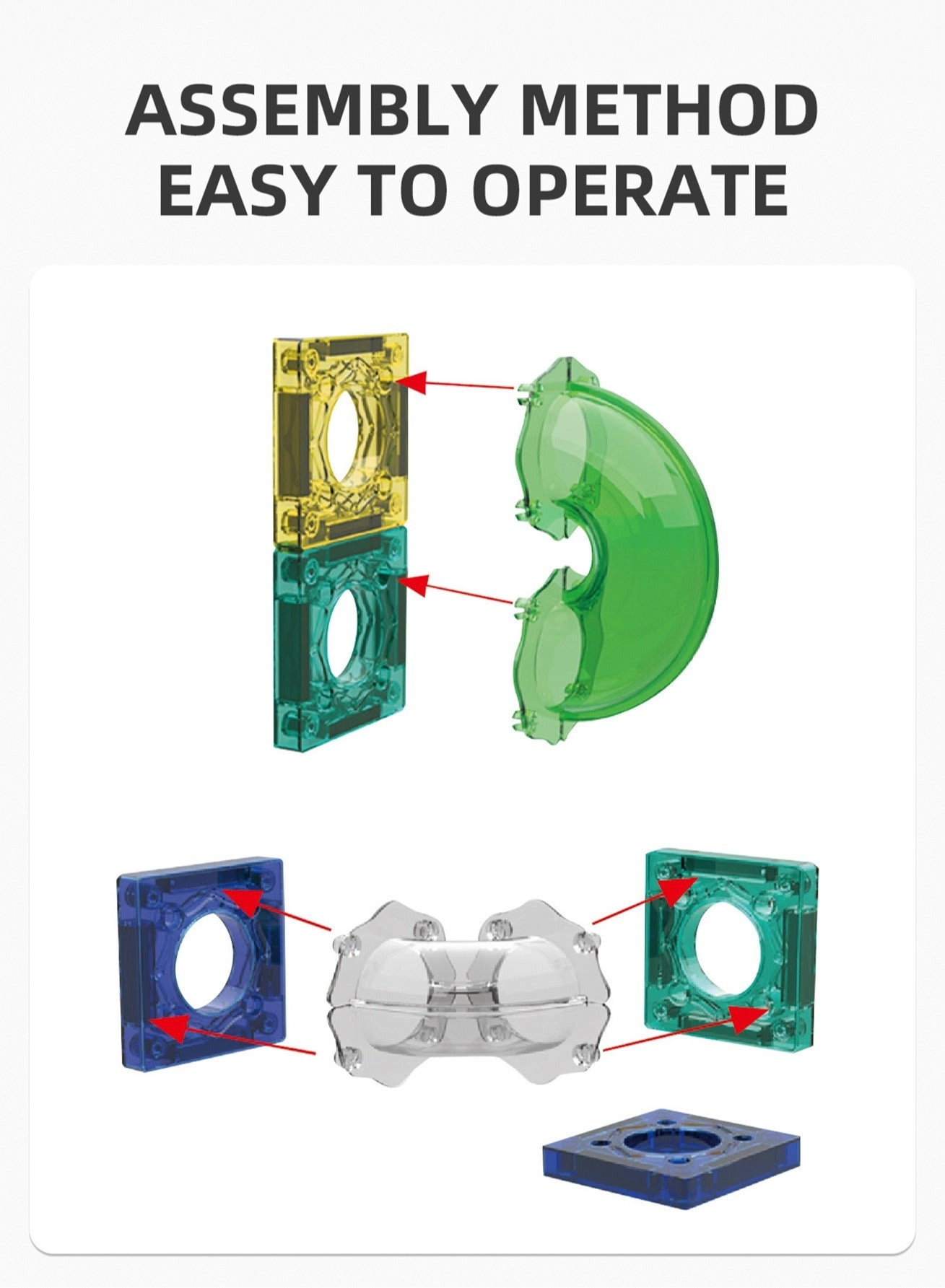 Slide Ball Magnetic Blocks - 160 pcs