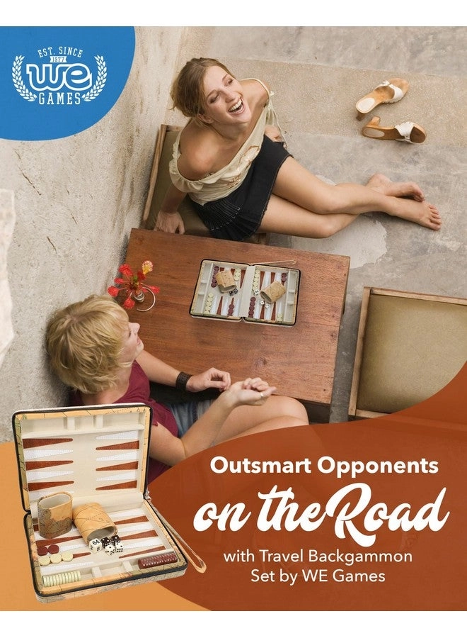 Backgammon Board - Magnetic Map Style + Carrying Strap