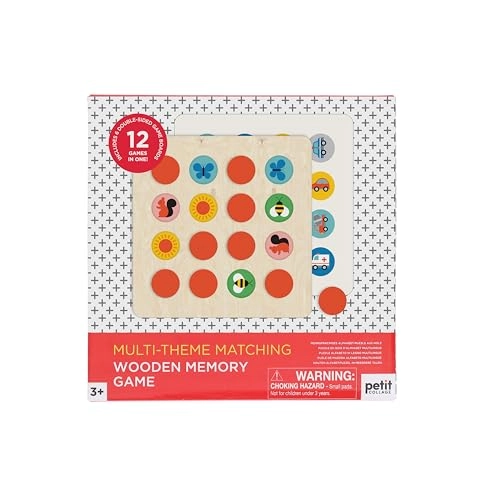 Multi-Theme Matching Wooden Memory Game - 3 years and up