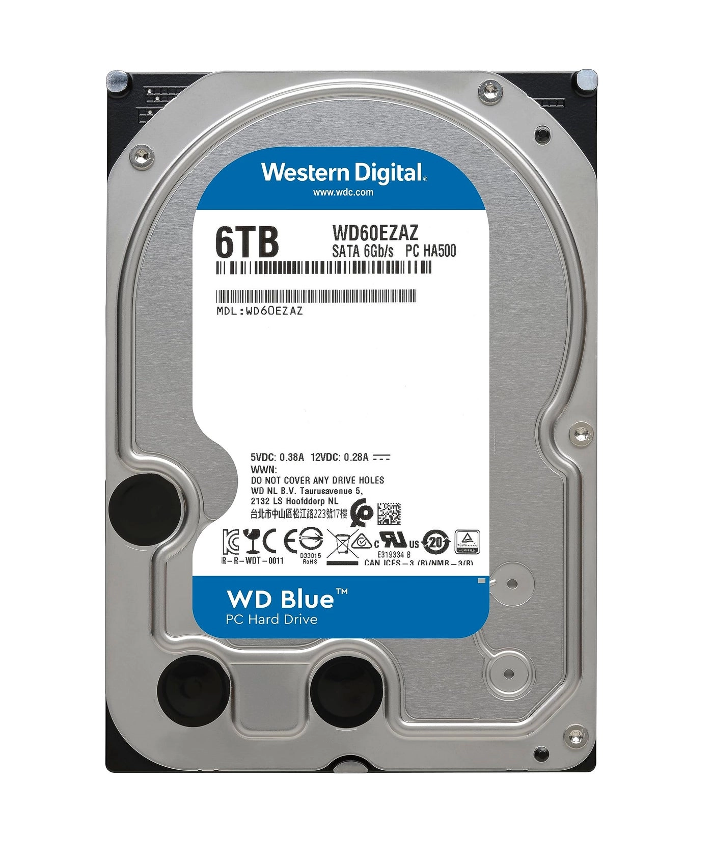 WD Blue 3.5" 5400rpm 256MB SATA 6Gb/s (WD60EZAX) - 6TB